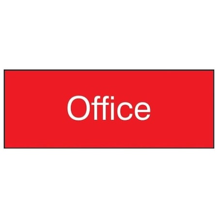 Accuform Office, Engraved Plastic, 3 in x 8 in PSG824RD